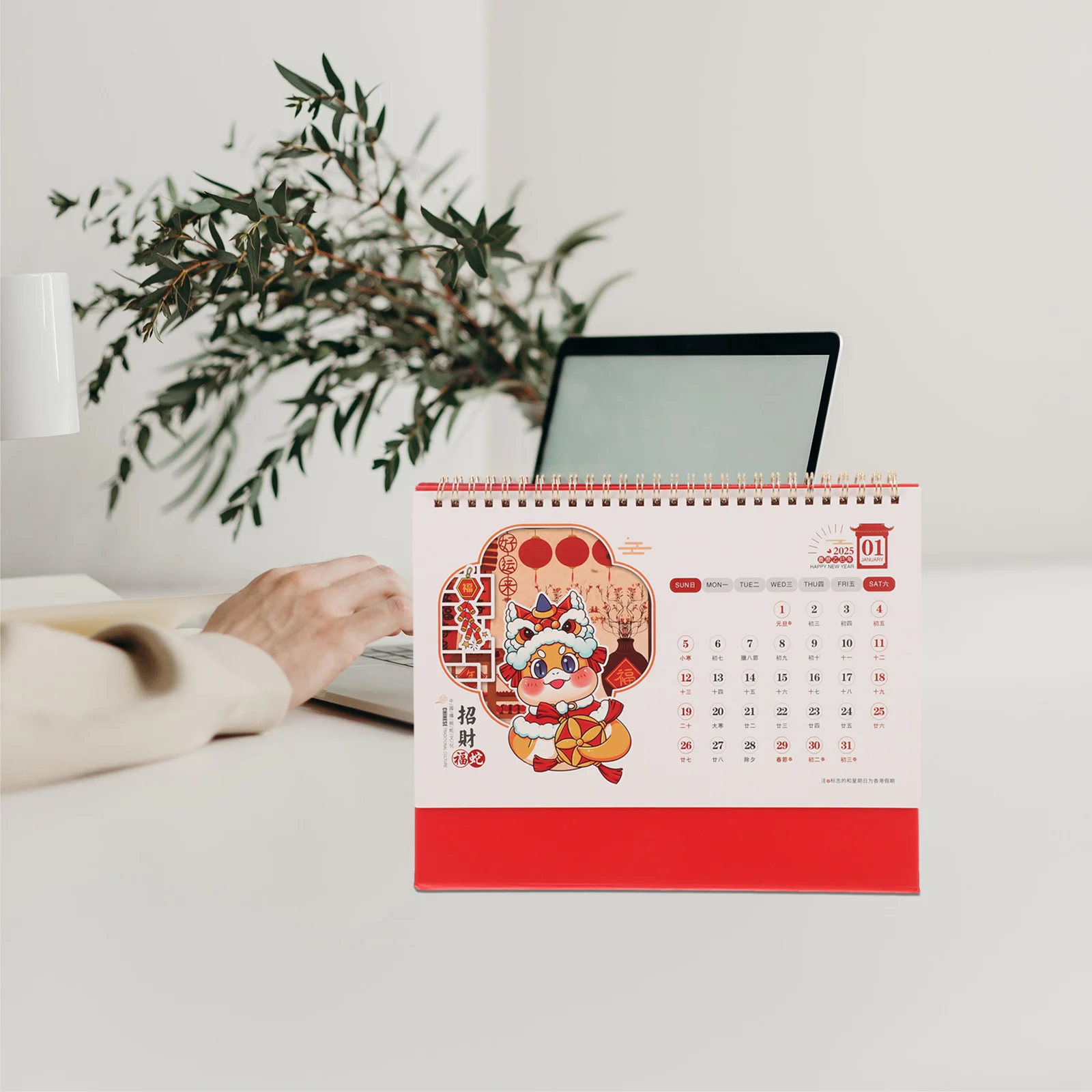 Year of The Snake Desk Calendar Chinese Rip off Dragon Advent 2025 New Desktop Calendars Lunar