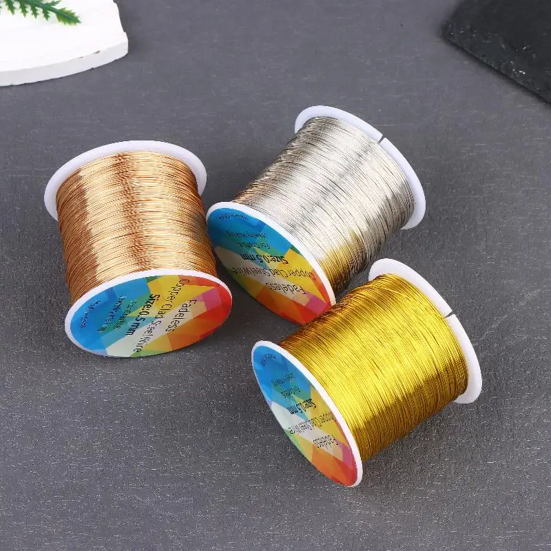 100m 0.3/0.4/0.5mm Fadeless Copper Clad Steel Wire Bendable Metal Sculpting Wire For Craft Floral Jewelry Making