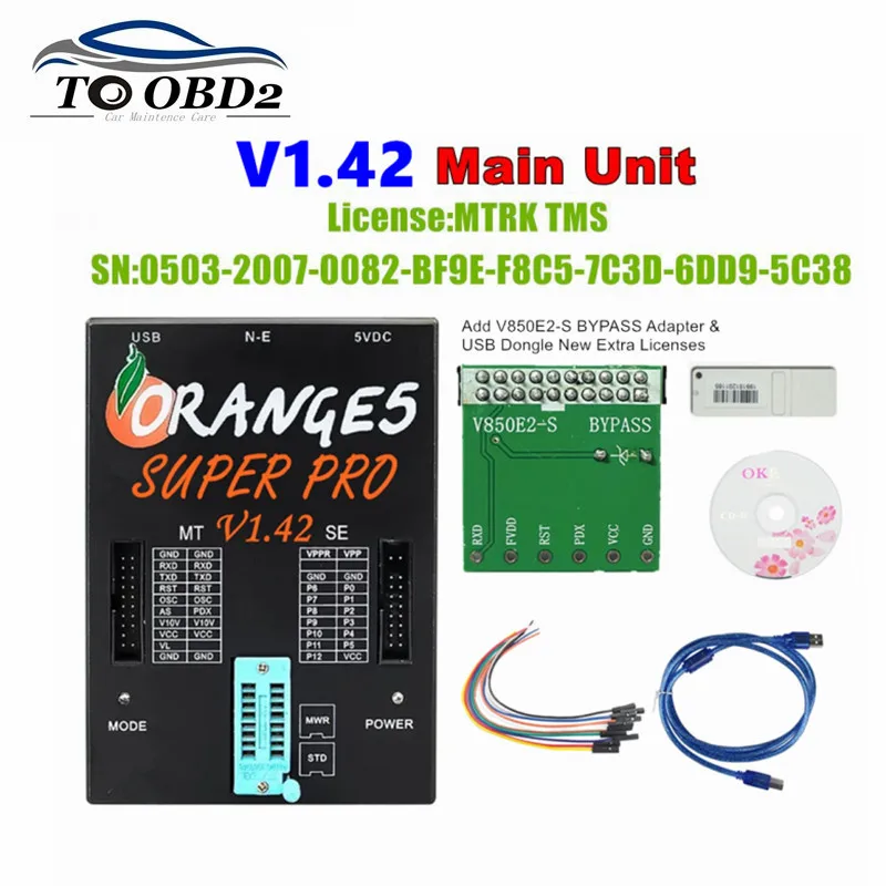 V1.42 V1.38  Full License Orange5 Lowest Price Programmer OEM orange5 With Full Adapter orange5 programmer High Quality Orange 5