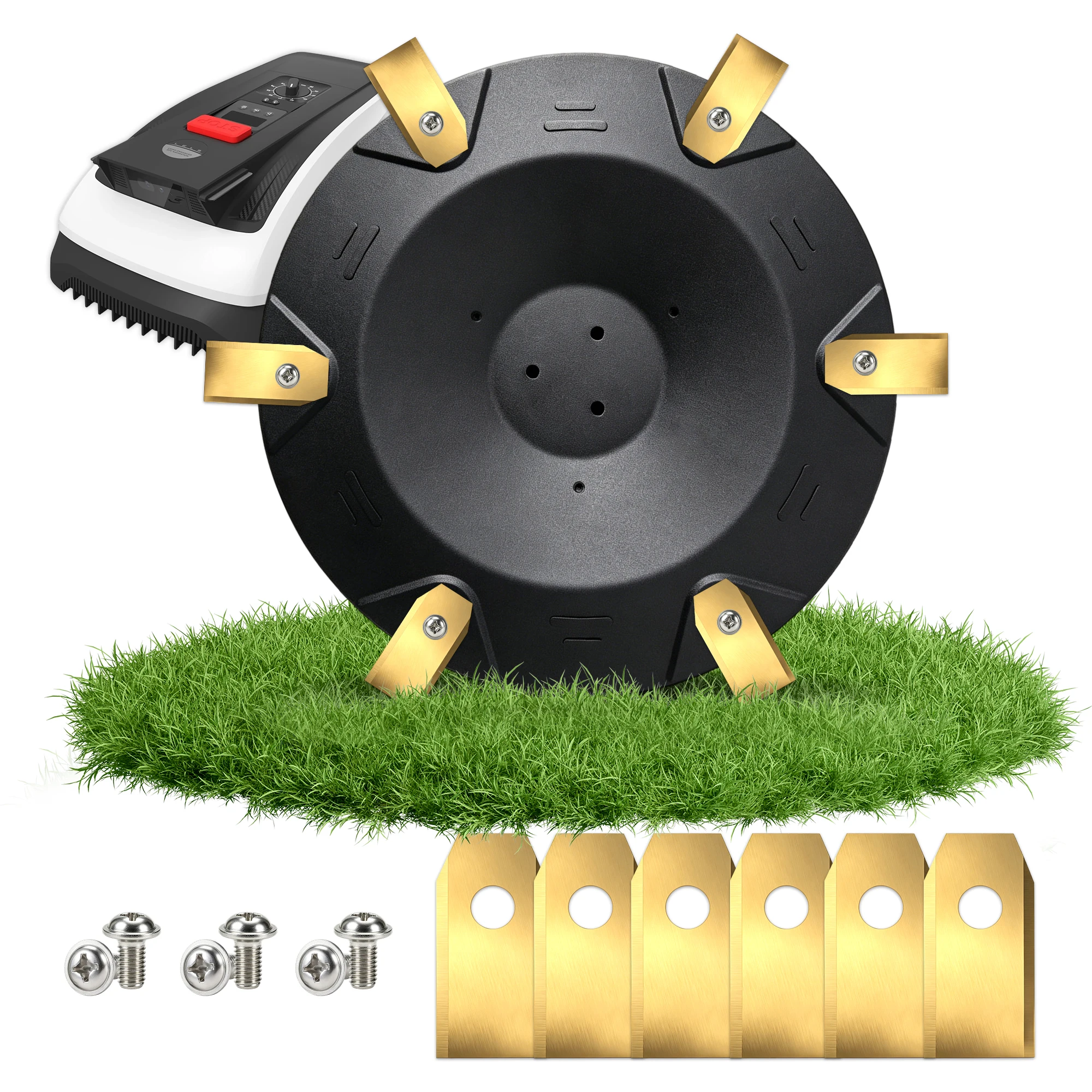 6 Blade Discs for ECOVACS Goat O500 O800 G1-2000 G1 Fiberglass Reinforced Plastic Mowing Discs