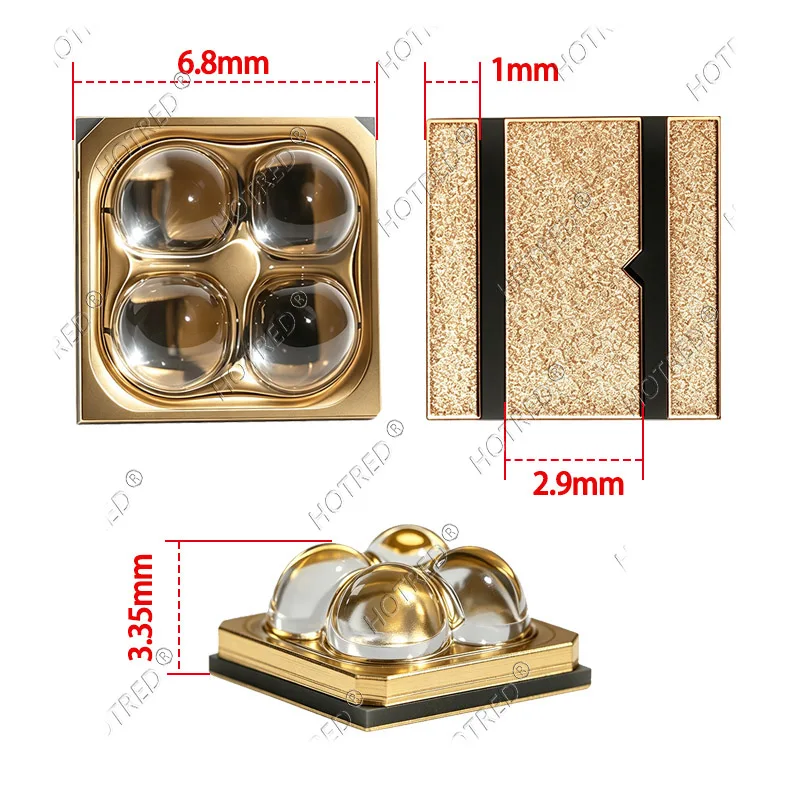 12V Deep UV LED Chip UVC270nm 275nm 280nm Diodes SMD6868 On 20mm Copper Plate Ultraviolet Lamp For Water Air Virus Sterilization