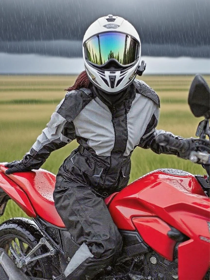 Men Women Waterproof Motorcycle Rider Raincoat Suit Set Reflective Light Raincoat For Riding Jacket Pants Set 12 S36221115b61b4dde96f9c1188299af1b7