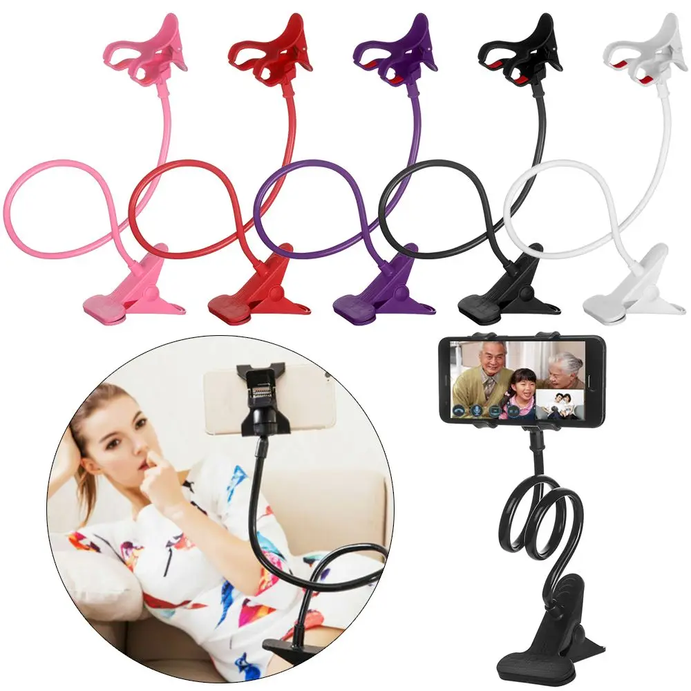 Universal 360 Clip Adjustable Lazy Bed Desk Holder Mount Stands Portable Bracket Phone Holder