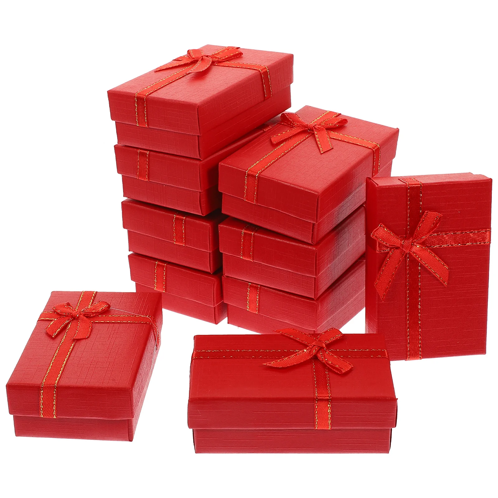 24 Pcs Men's Jewelry Box Storage Case Earring Holder Container Red Necklace Packing Boxes Man