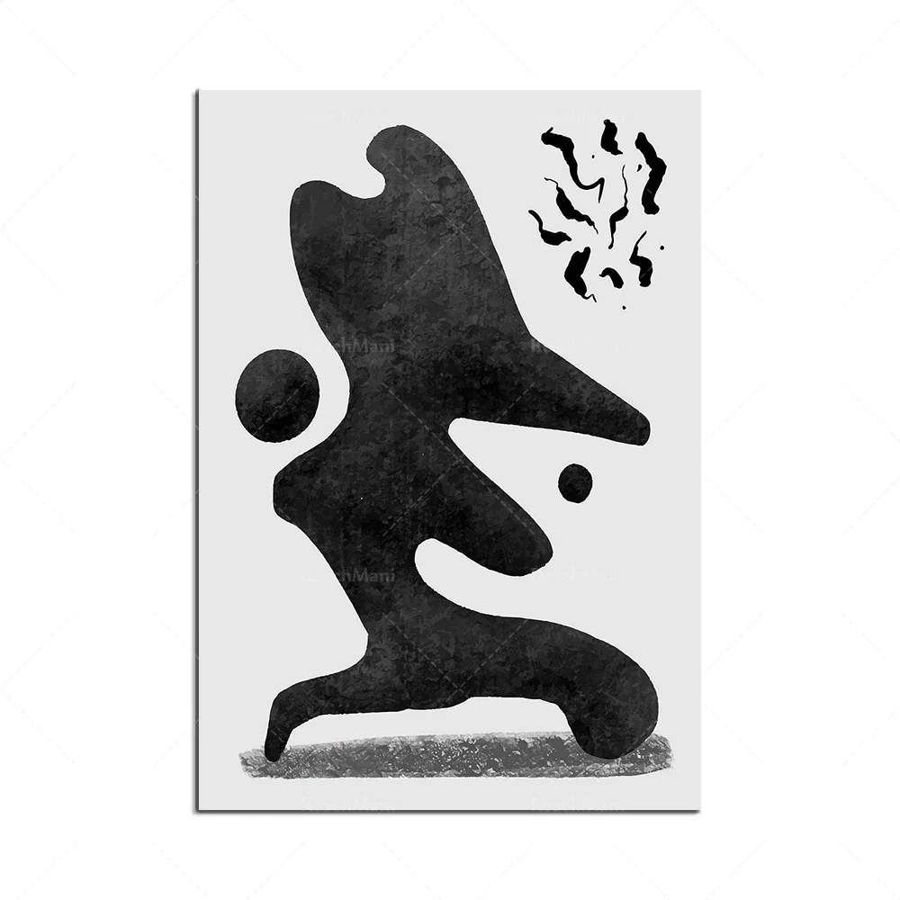 Matisse inspiration, black and white wall art prints, contemporary abstraction, Henri Matisse canvas print aesthetic poster