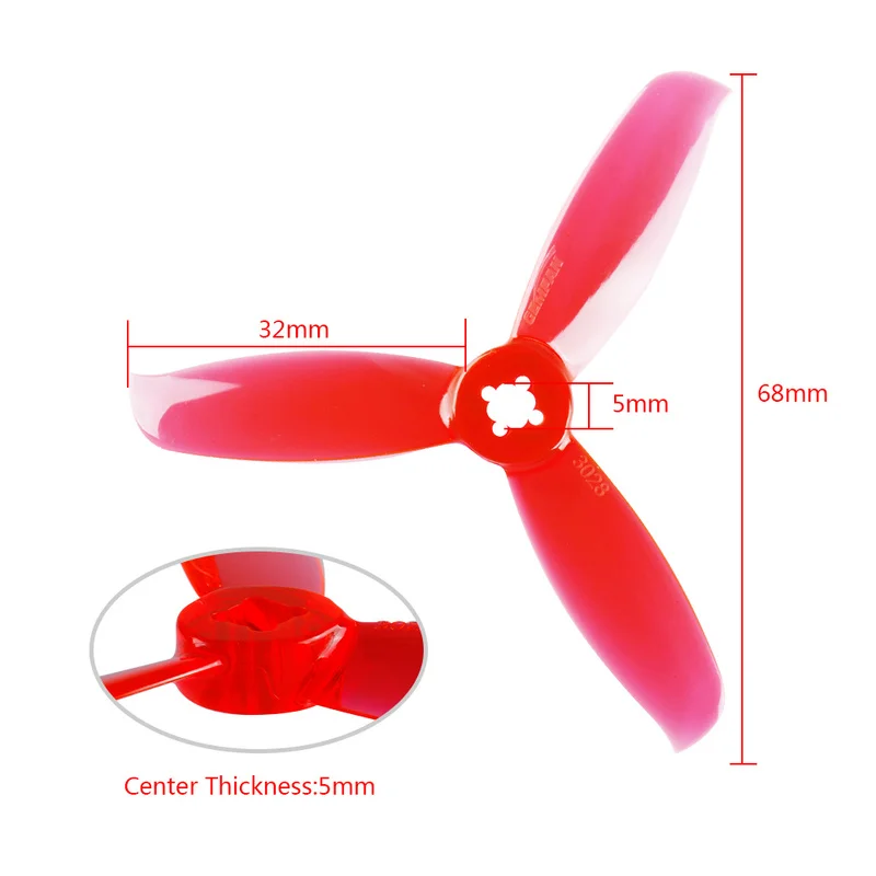 24 pcs / 12 pairs Gemfan Windancer 3028 Propeller 3 inch PC 3-Blade CW CCW FPV Propeller Mini Props For 3inch FPV Racing Drone