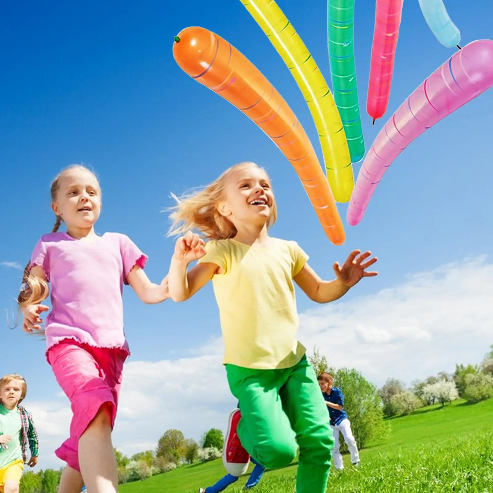 Globos gritando 100 piezas de globos de giro largo decoración navideña juguetes al aire libre para festivales fiestas cumpleaños eventos niños