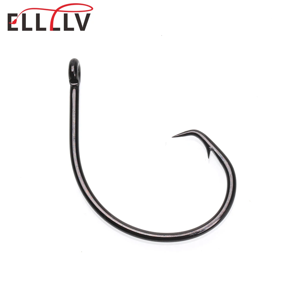 

Ellllv 4# - 7/0 Saltwater Fishing Light Circle Hook Wide Gap Fine Wire Inline Hooks Bass Pike Tarpon Sailfish Marlin Fishing