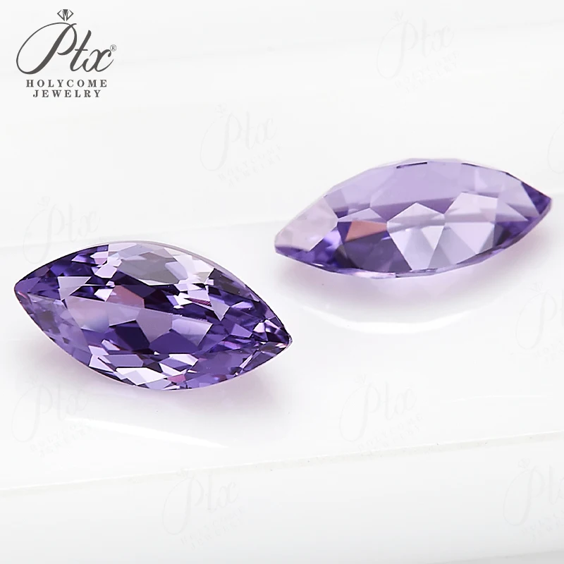 مختبر جديد نمت الأرجواني الياقوت ماركيز شكل بريليانت قطع فضفاض حجر تمرير الماس اختبار AGL شهادة مواد المجوهرات DIY بها بنفسك