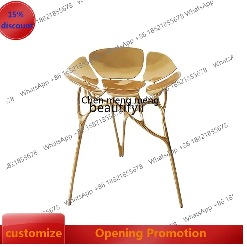 

ss7486 Dining Chair Designer Luxury Armchair Light Luxury Villa High-End Club Decorative Band Armrest Leisure Chair chairs livin