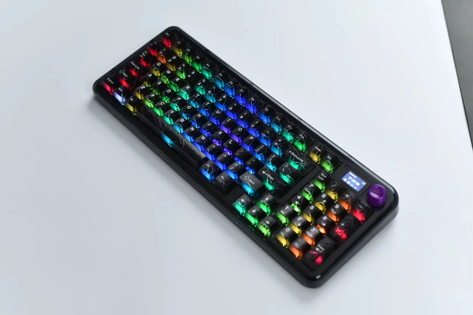 

120 Keys Cherry Profile Colorful Full Transparent Keycaps PC Clear Gaming Mechanical Keyboard Key Caps for MX Switches