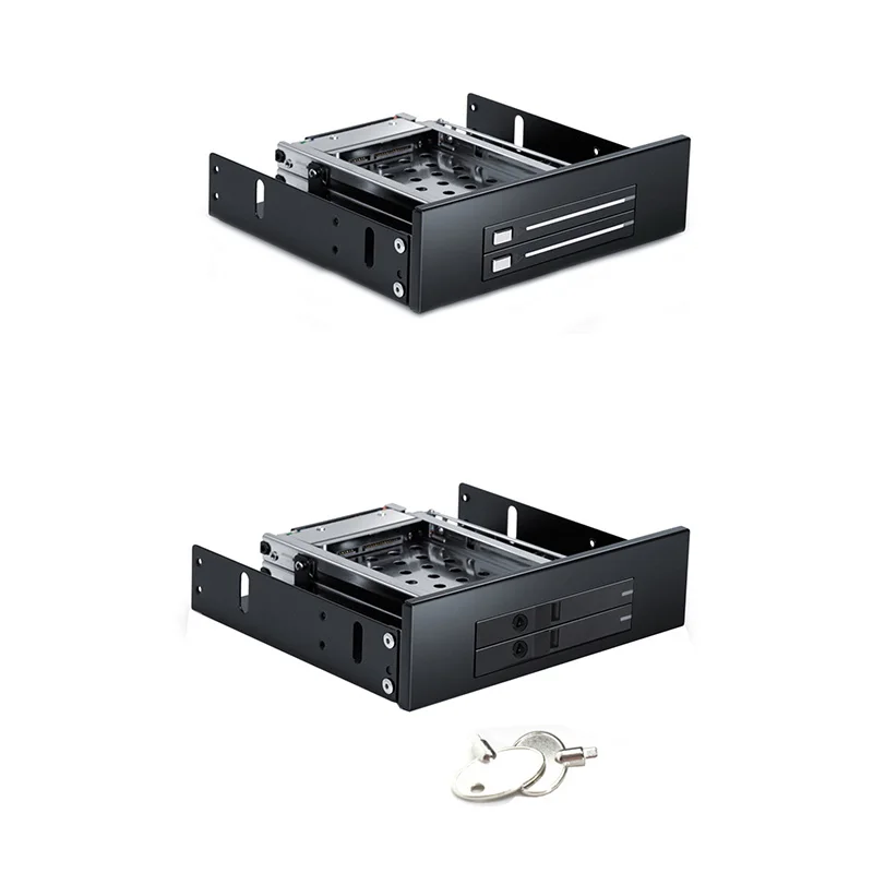 ที่นั่งแบบ Dual Bay SATA2ฮาร์ดไดรฟ์ HDD & SSD ถาดแร็คมือถือภายในแท่นวางมือถือวงเล็บสลับร้อน