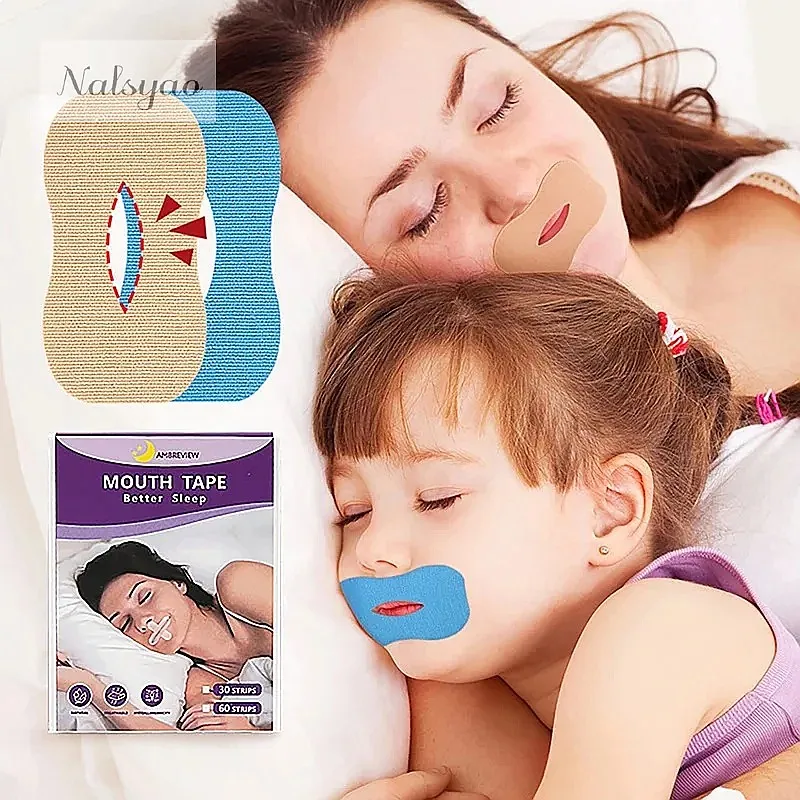 10/30Pcs Anti Snoring Sleep Strips Gentle Mouth Seal Tape Stop Snoring Nasal Strips Breathable Mouth Tape for Better Sleep