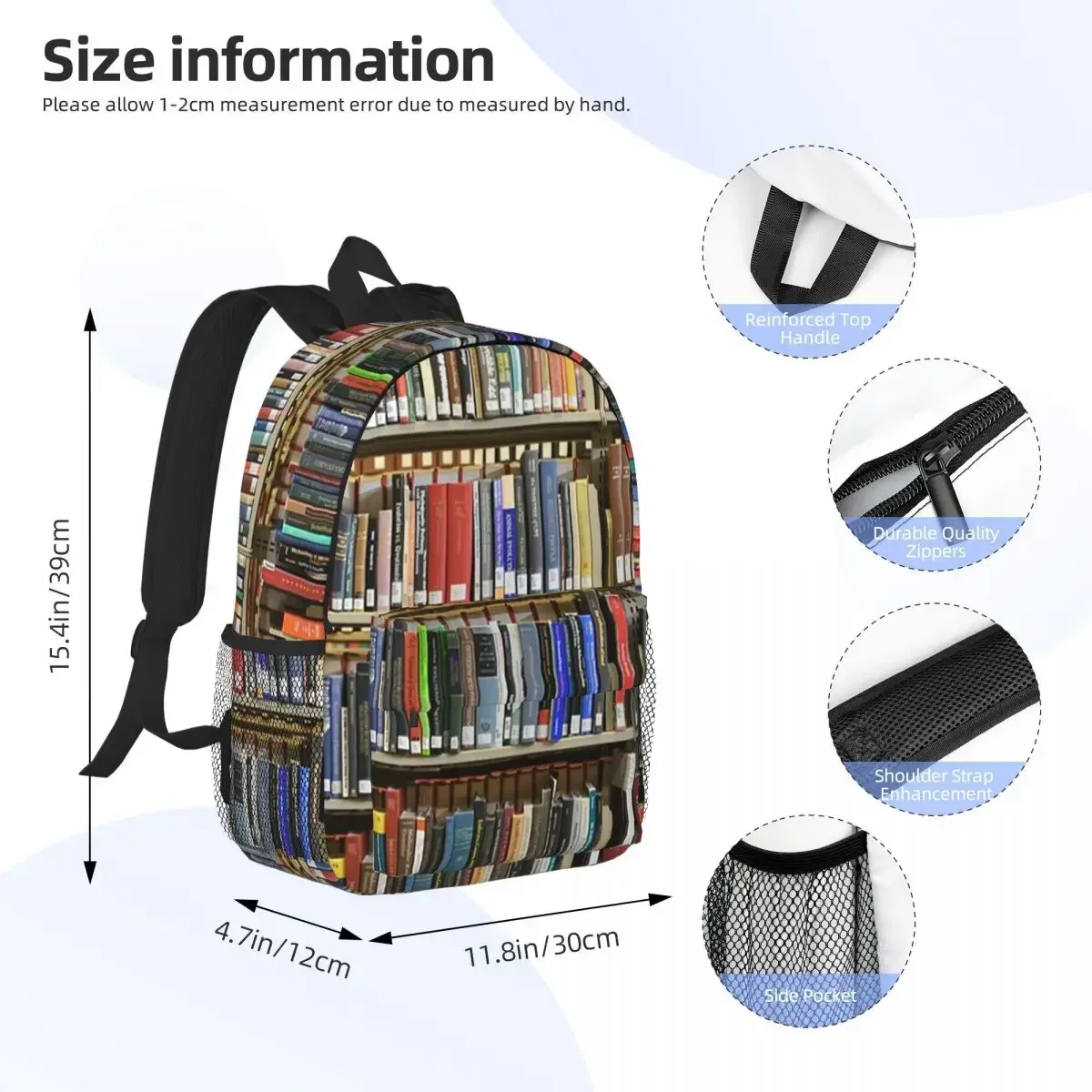 Library Backpacks Boys Girls Bookbag Cartoon Students School Bags Travel Rucksack Shoulder Bag Large Capacity