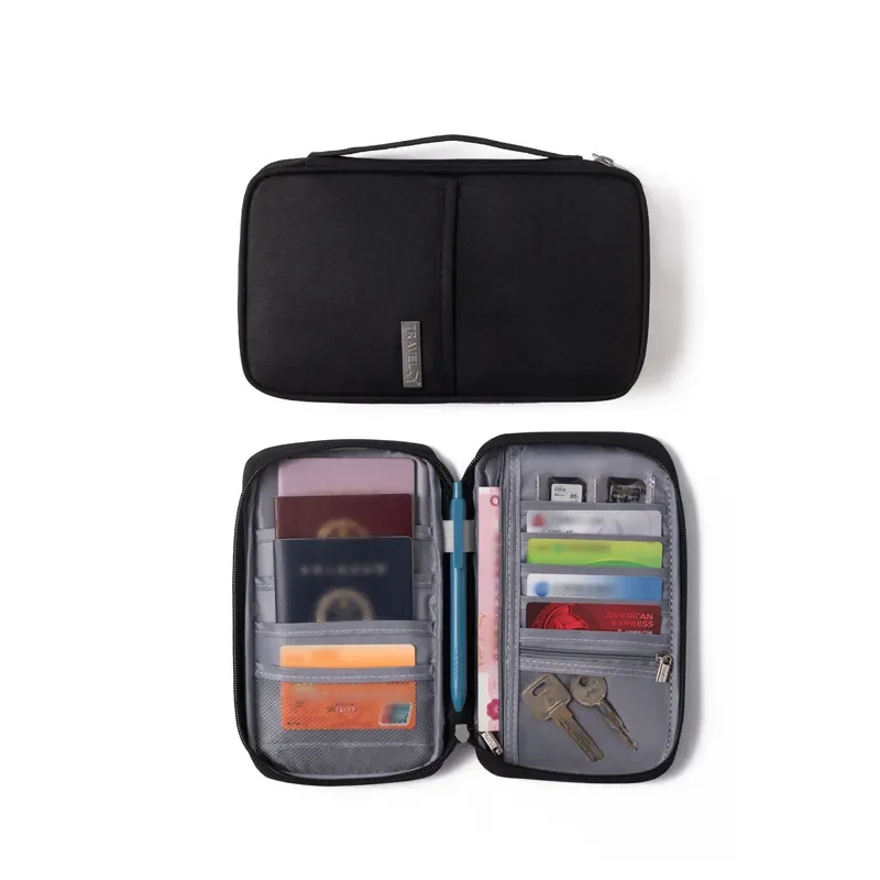 1PC Portable Travel Plane Bag Waterproof High Quality Business Passport Bag Multi-functional Cationic Document Storage