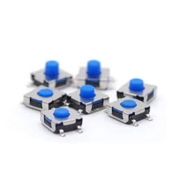 50Pcs IP67 Washable Tactile Switch 6.2X6.2 MM Tact Soft Feeling Silicone Button SMD Normally Open SPST Waterproof Momentary