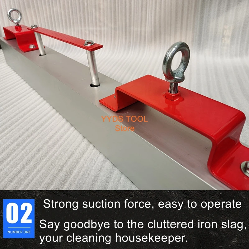 Ground Iron Removal Heavy Duty Forklift Magnetic Sweeping Suction Iron Factory Workshop Ground Iron Pickup Magnetic Tool