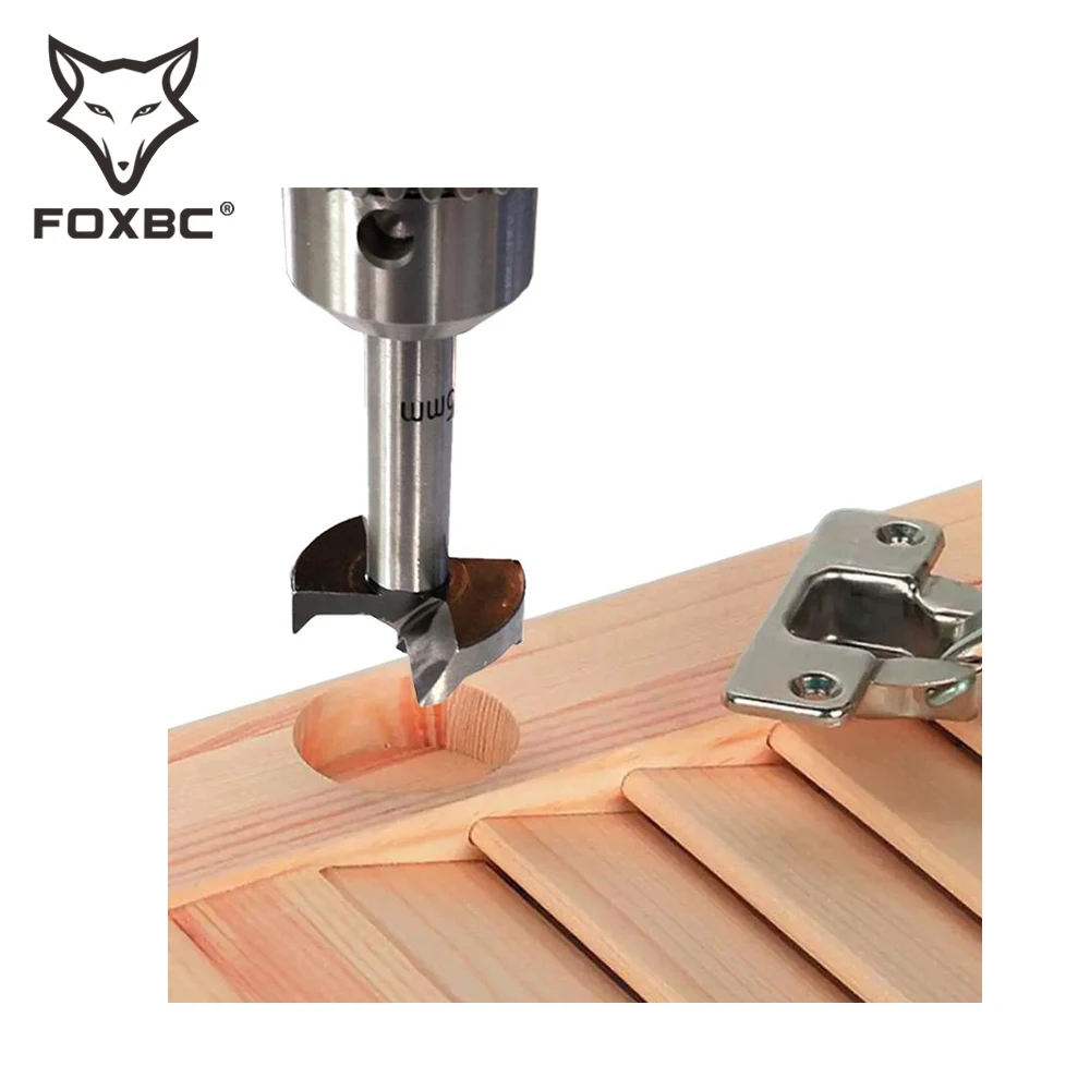 Set di punte per trapano per legno FOXBC 15mm-35mm in acciaio al carbonio ad alto tenore di carbonio per la lavorazione del legno 5 pezzi