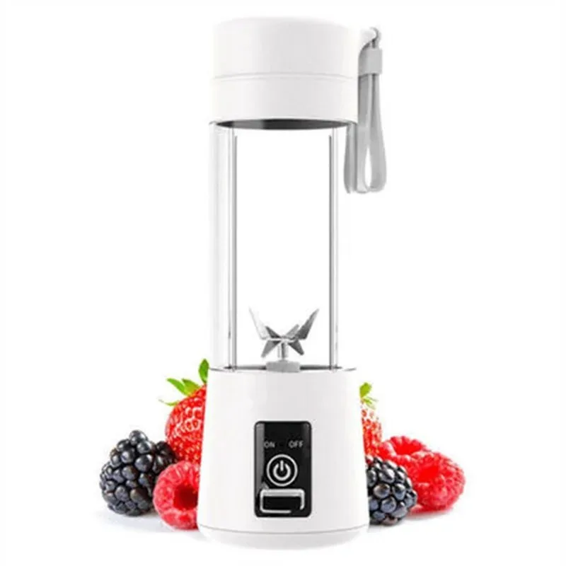 380ml 6 Blades Portable Electric Fruit Juicer Home USB Rechargeable Smoothie Maker Blenders Machine Sports Bottle Juicing Cup