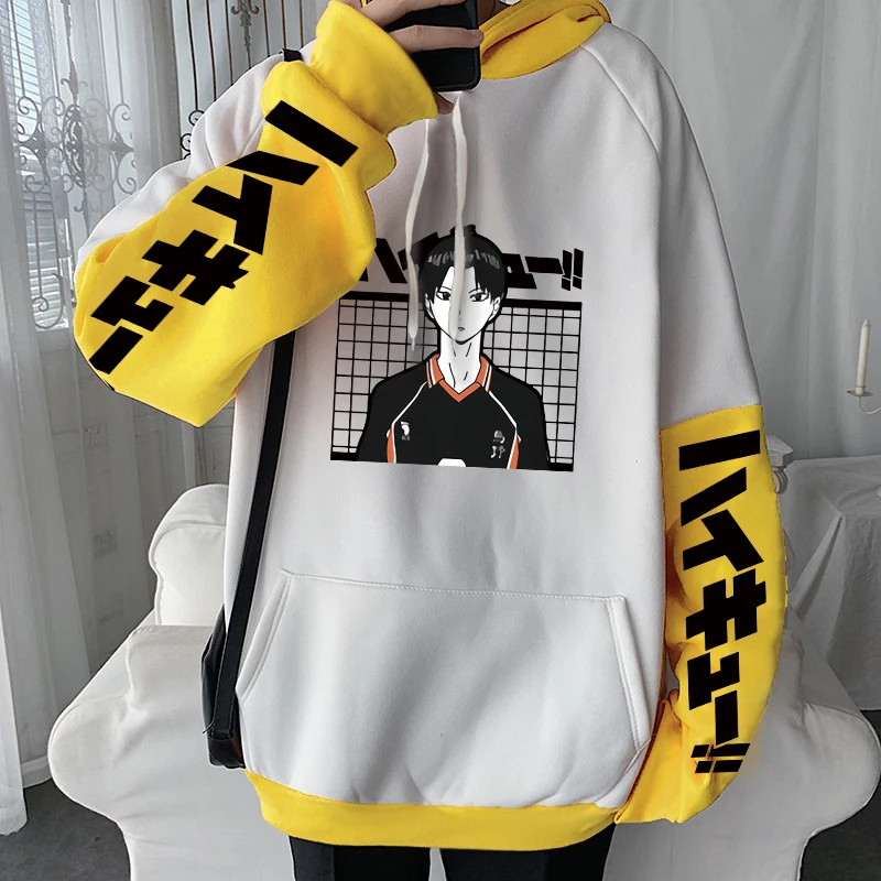 Anime Haikyuu Harajuku Kawaii Volleyball Junior Tobio Kageyama Manga Hoodies Long Sleeve Unisex Oversized Winter Warm Sweatshirt