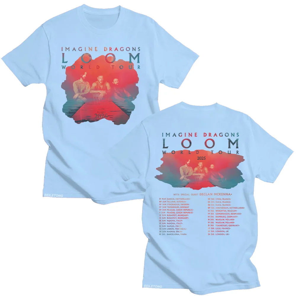 Imagine Dragons Band Loom Tour 2025 New TShirts Men Women Fashion Hip Hop Retro T-shirt Cotton Loose Short Sleeve Aesthetic Tops image 4