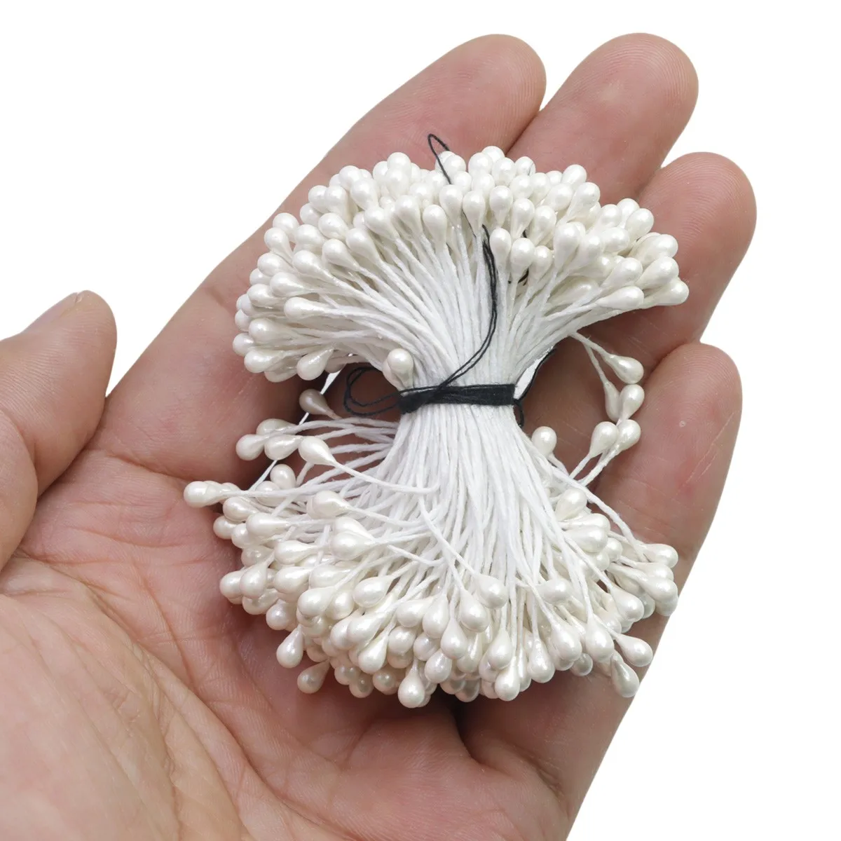 240pcs 3mm Pearlescent Simulated Flower Stamens for Flower Arrangements and DIY Crafts, Pearlescent Flower Hearts Home Decoratio