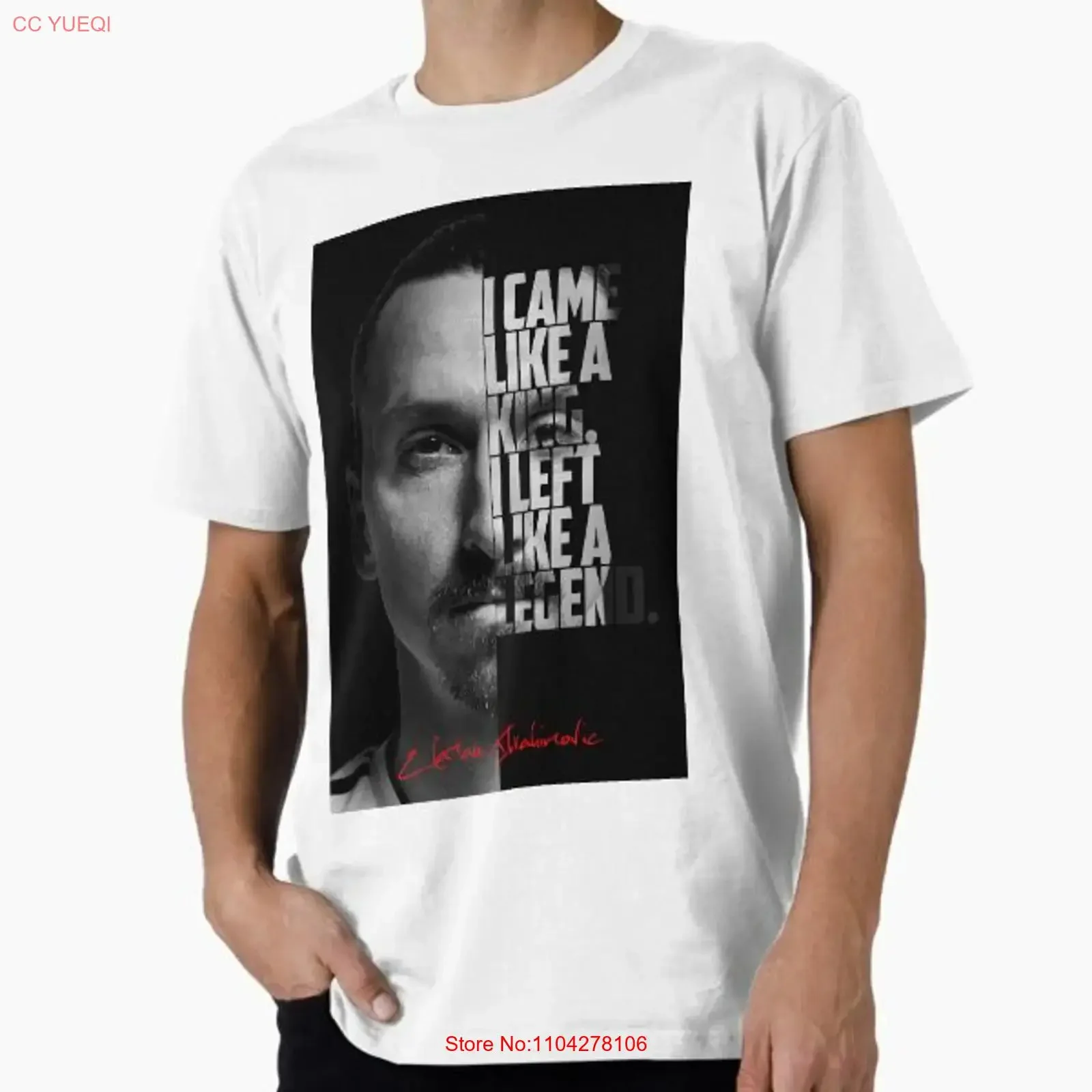 Camiseta para hombre Zlatan Ibrahimovic en blanco y negro, hecha en EE. UU., tallas S a 5XL, estilo vintage, lavada, cómoda, con gráfico, ligeramente informal.