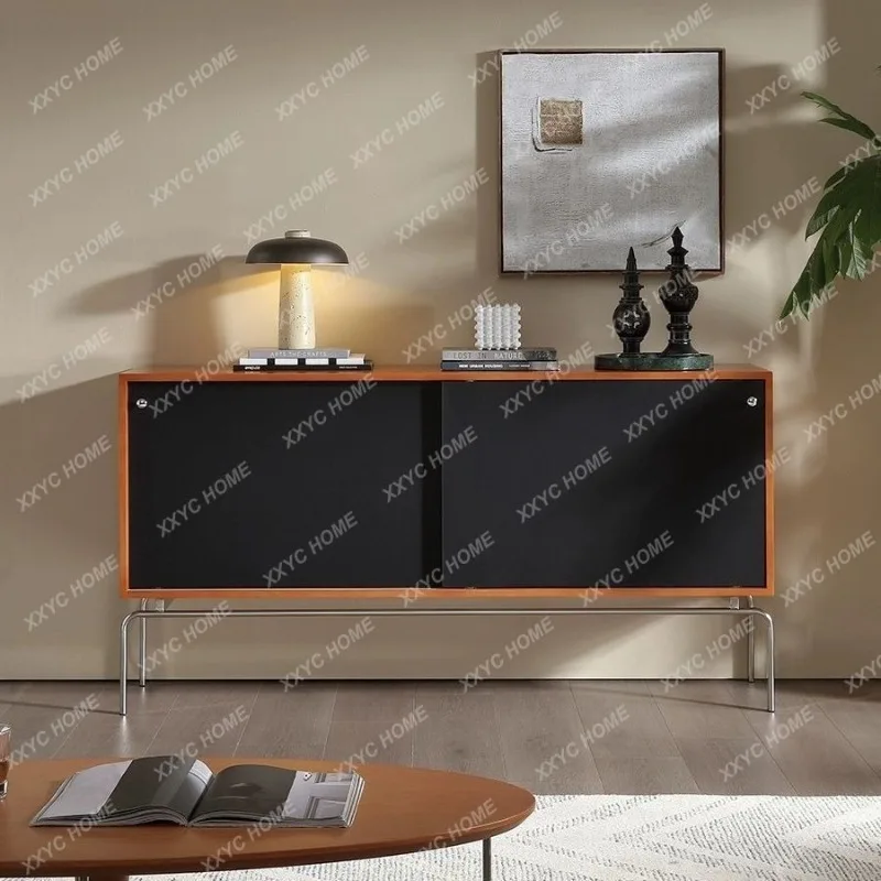 

Средневековый пристенный шкаф-тумба из массива дерева для столовой, простой ретро-шкаф для хранения вещей для дома