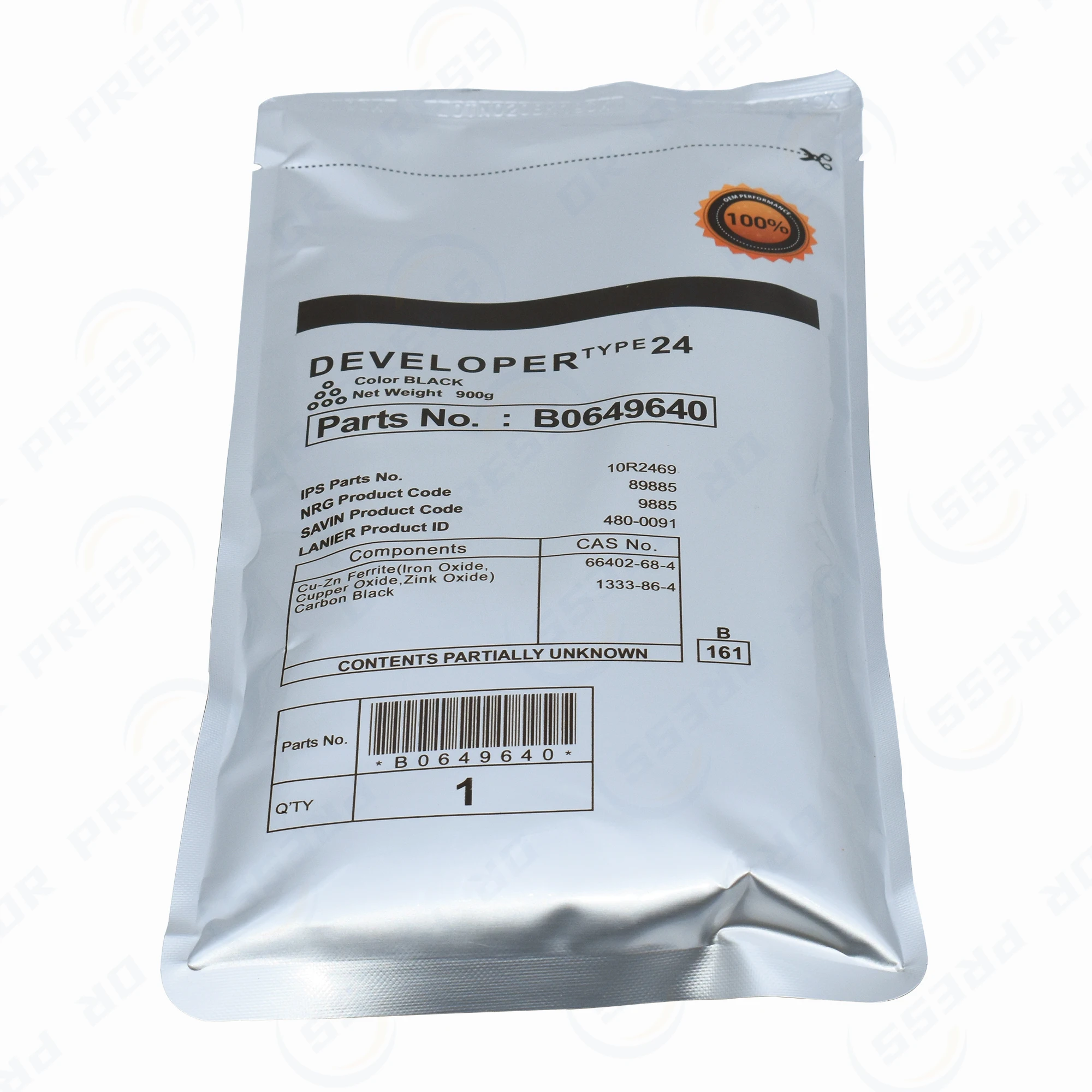 B0649640 Black Developer Type 24 for Ricoh 1075 2075 MP 6503 7503 9003 MP5500 MP6000 MP6001 MP6002 MP6500 MP7000 MP7001 MP7500
