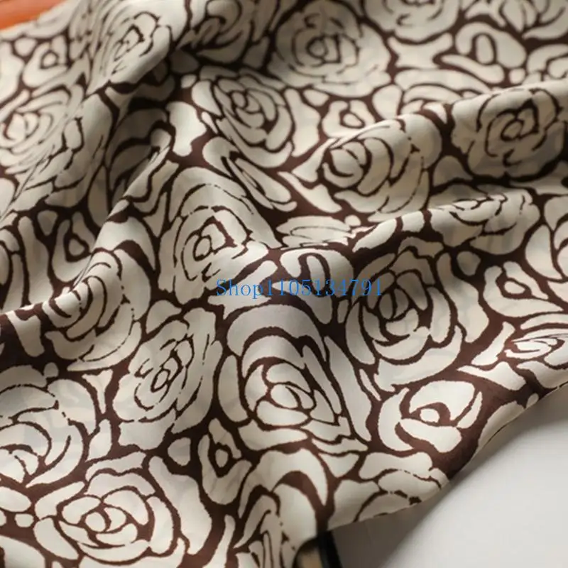 

98-километровый элегантный шейный шарф с дизайном камелии, универсальный квадратный женский головной убор