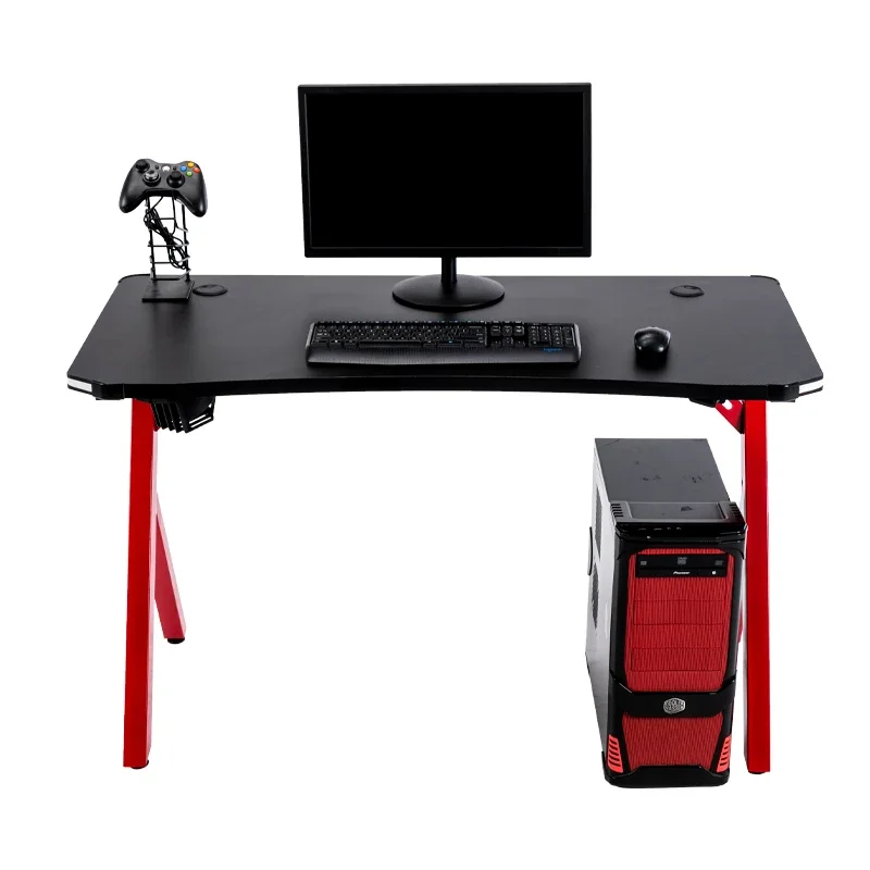 A for Modern Long Corner Racing Gamer Desk Black Wooden PC Laptop Computer Desk Mesa De Gamer Escritorio Ordenador Gaming Tables