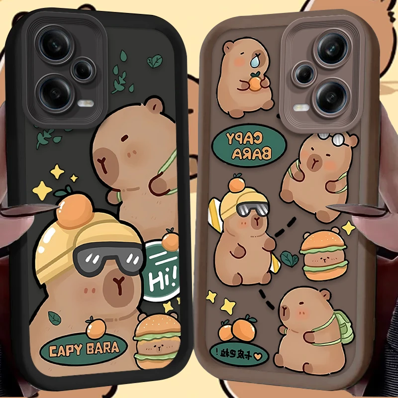 Lovely Cool Capybara Case for Xiaomi Redmi Note 13 12 11 Pro Plus 4G 5G 12S 11S 10S 10 9 9S Redmi 14C 13C 12C A3 12 Back Cover