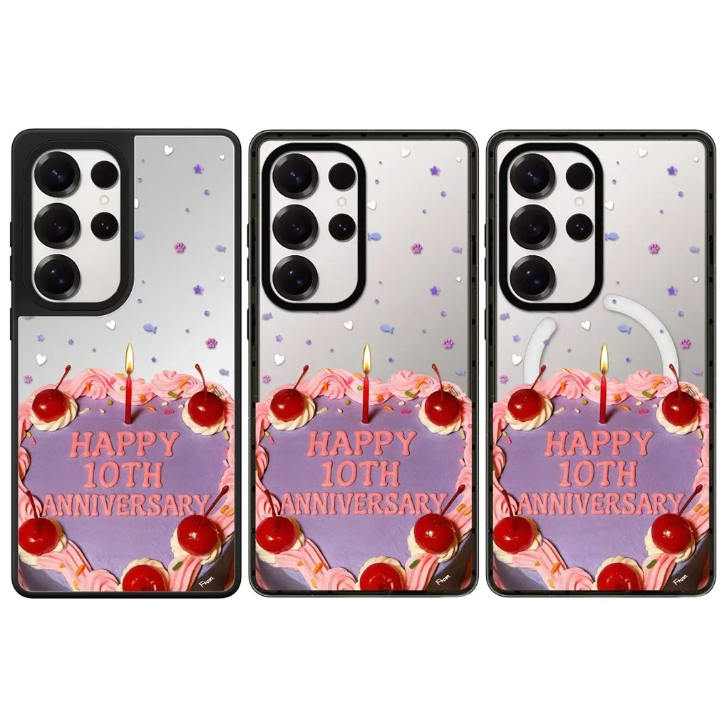 

10th Cake Mirror / Acrylic Magnetic Case: Compatible With Samsung Galaxy S23 U S24U S25 Ultra S25+ Plus Shell