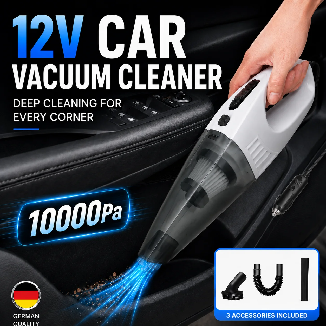 Vacuum Chamber Small - Aspiradora portátil para coche de 12V