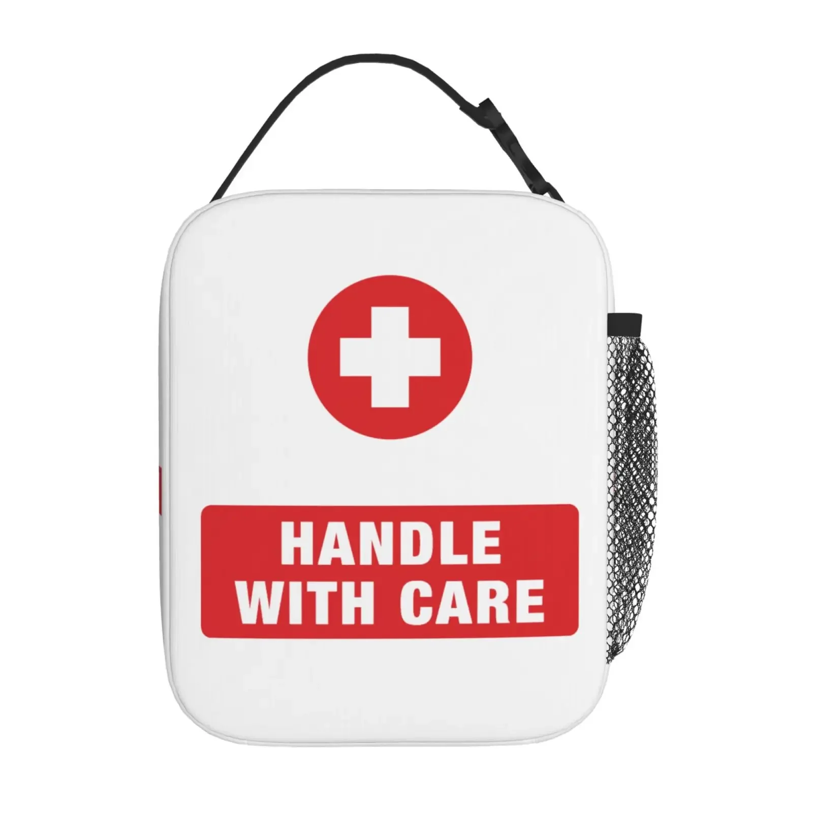 Funny Hangry First Aid Insulated Lunch Box-Emergency Snack Kit Portable Lunch Bag Reusable Lunch Tote for Women Men & Kids Gift