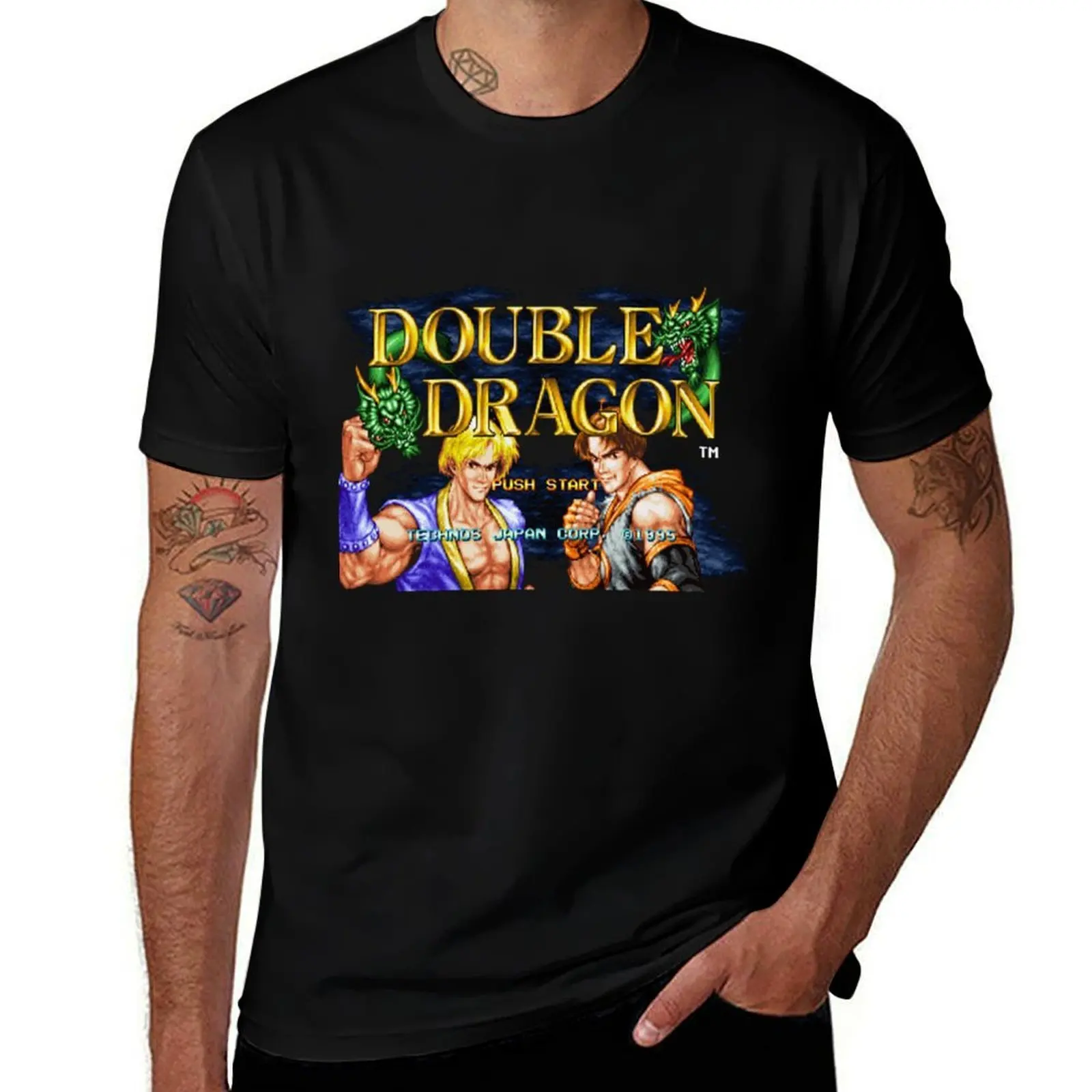 

DOUBLE DRAGON! T-Shirt t shirts for man cotton man t shirt luxury T-Shirt