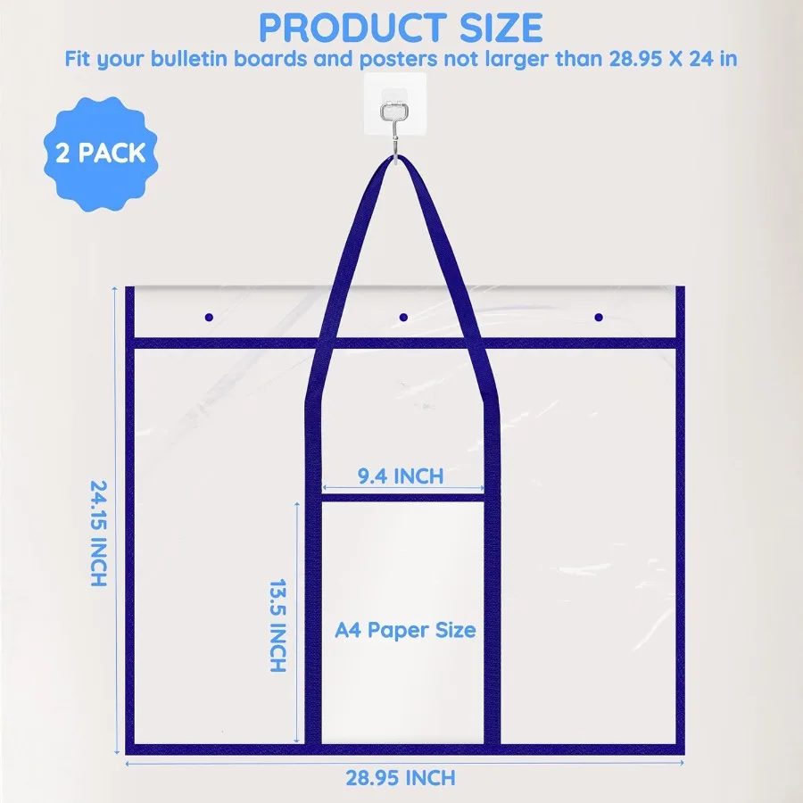 Bolsa de armazenamento de pôster extragrande para portfolios de arte e quadros de avisos 30 x 25 polegadas, ideal para armazenar scrapbooks, lembranças Anc