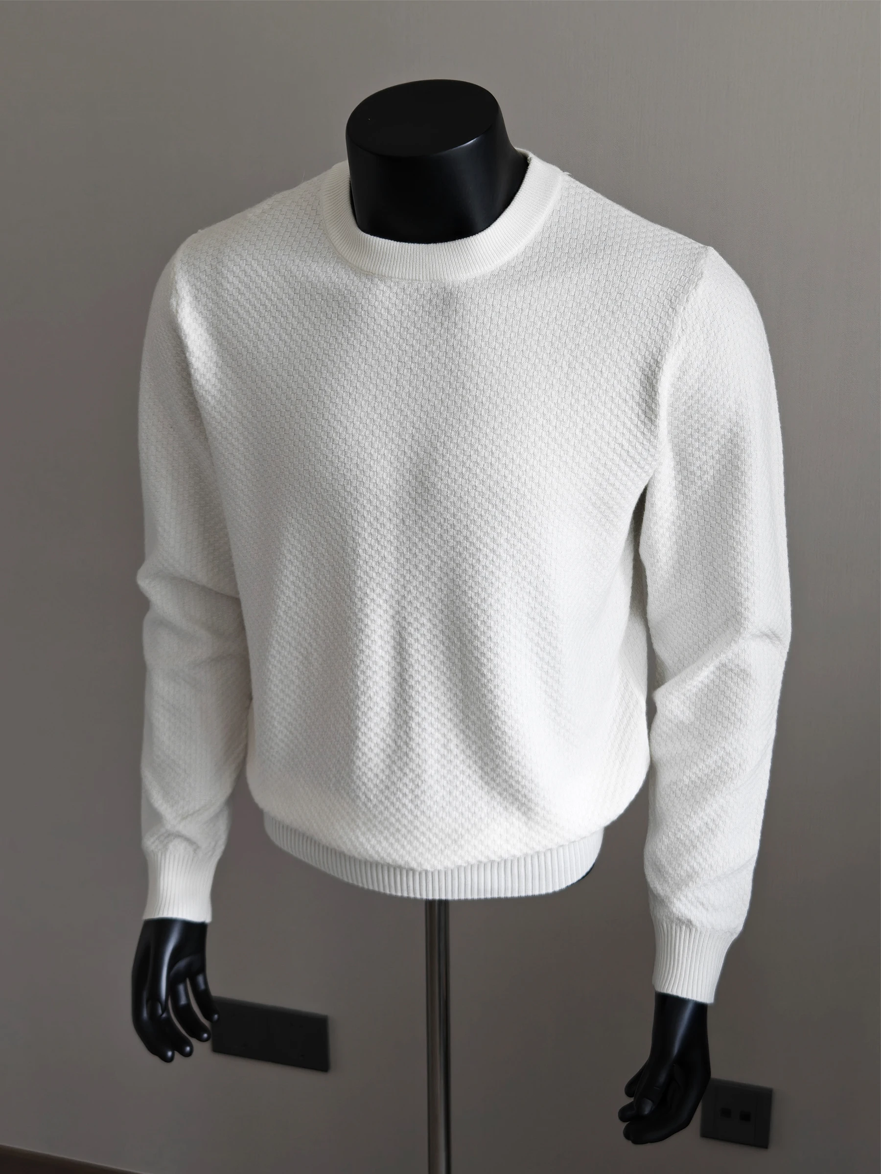

Men's round Ne Knitwear Soft Comfortable Casual Sle Inner Wear Base Layer High Collar Vintage Lazy Luxury Feeling Sweater