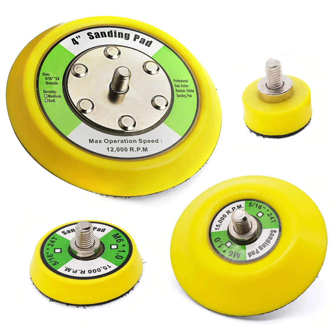 

SUBRILLI 1/2/3/4 дюйма шлифовальный диск M6 5/16*24T резьба шлифовальная машина подкладка для воздушного полировки задняя пластина абразивный шлифовальный инструмент