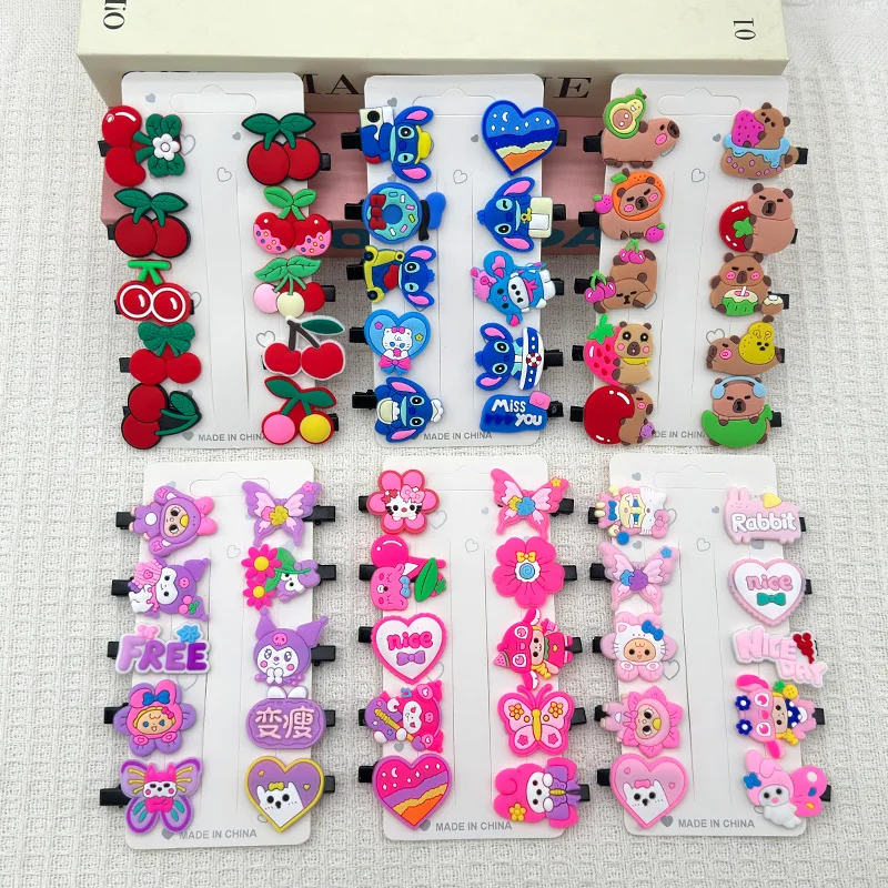 

60pcs Hair Accessories Clip Pinzas Para El Cabello Butterfly Bands Girls Cheveux Korean Fashion Cute Mollette Capelli Hairclips