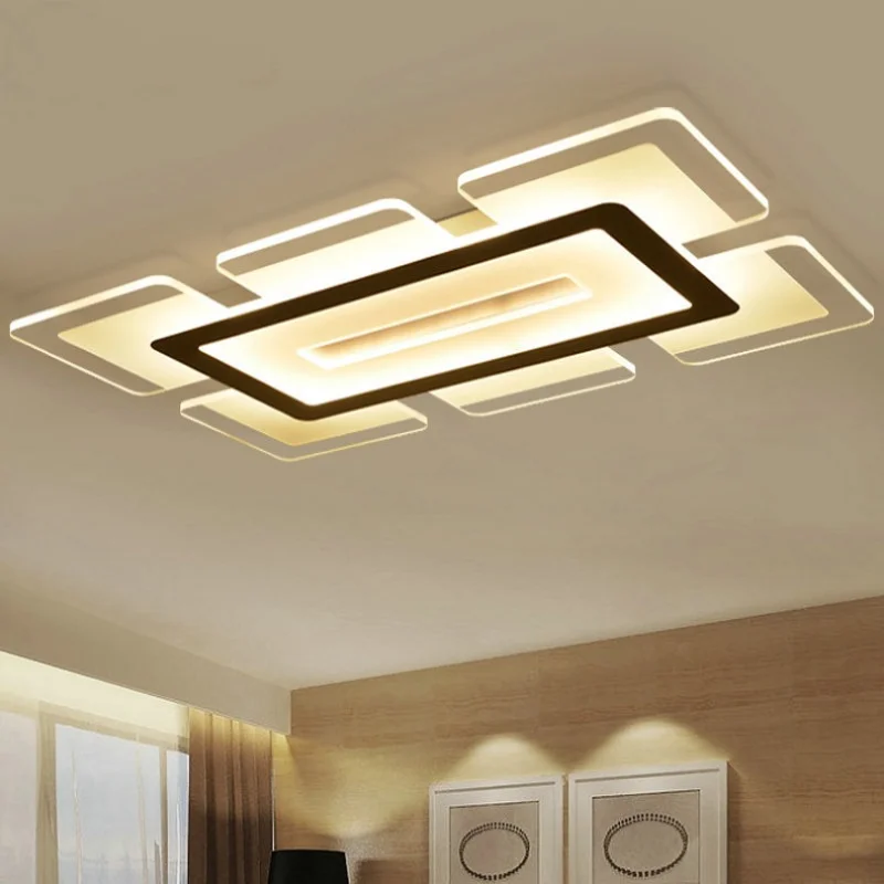 

Modern LED Ceiling Light Rectangular and Square Living Room Acrylic Creative Bedroom lamp AC110-240V