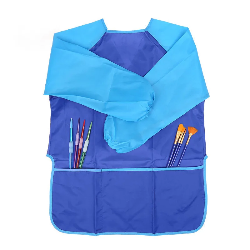 Kids Waterproof Art Smock for Painting Drawing Craft Washable Cooking Bib Long Sleeve Painting Apron with Pocket 5-7 Years Old - view 3