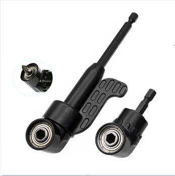 1PCS 105 องศาสั้นชุดไฟฟ้าชุดหัวมุมอุปกรณ์หกเหลี่ยมจับโลหะผสมสีดําไขควงเจาะเปลี่ยน