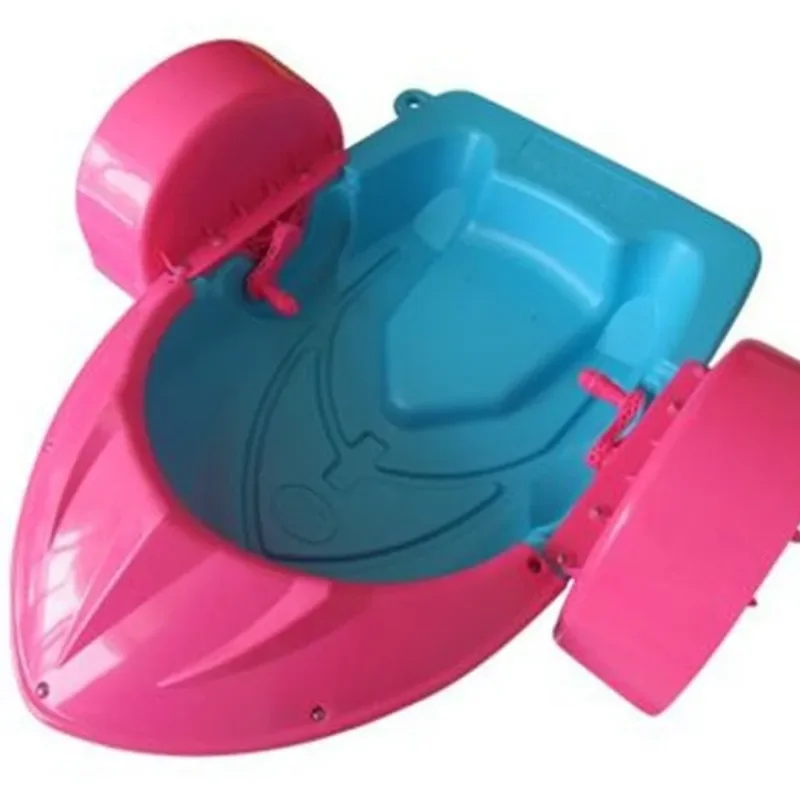 Kids Hand Crank Water Boat Toy Inflatable Bumper Ship for Outdoor Pool Square Amusement Park Parent Child Interactive Play