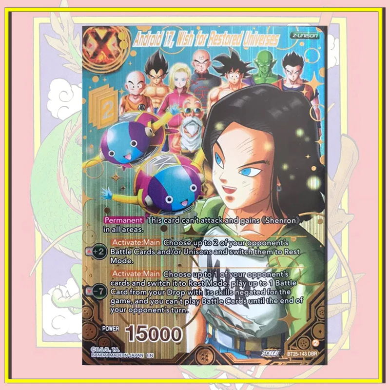 Bandai Dragon Ball bohater wersja amerykańska Son Goku Android 18 krillin BT seria DBR karty kolekcjonerskie zabawka chłopiec prezenty urodzinowe i