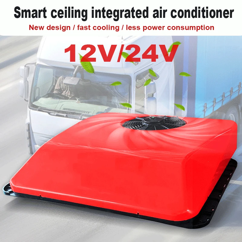 12V/24V Truck Overhead Air Conditioner Integrated Machine Engineering Vehicle Air Conditioner Modification Inverter DC Refrigera