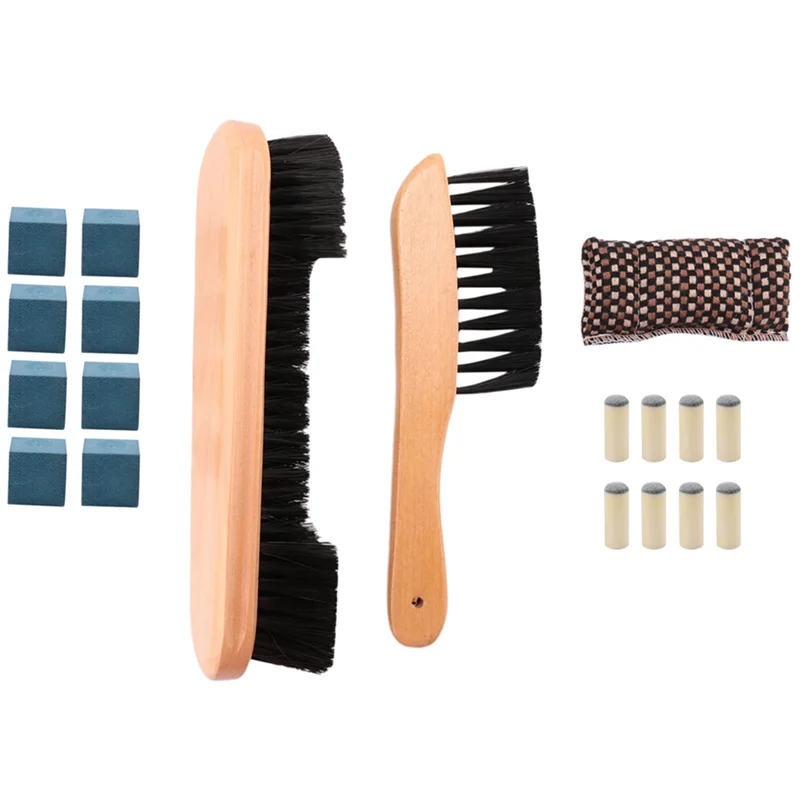 

AEF6-Billiards Щетка для рельсов бильярдного стола Инструменты для чистки Набор щеток для бильярдного стола с тканью для бильярдного кия Наконечник для бильярдного кия