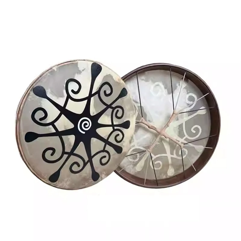 شفاء الشاماني طبل جلد الغنم الطبيعي شامان الطبول اليوغا التأمل الكبار الأطفال طبلة يدوية قرع الآلات الموسيقية