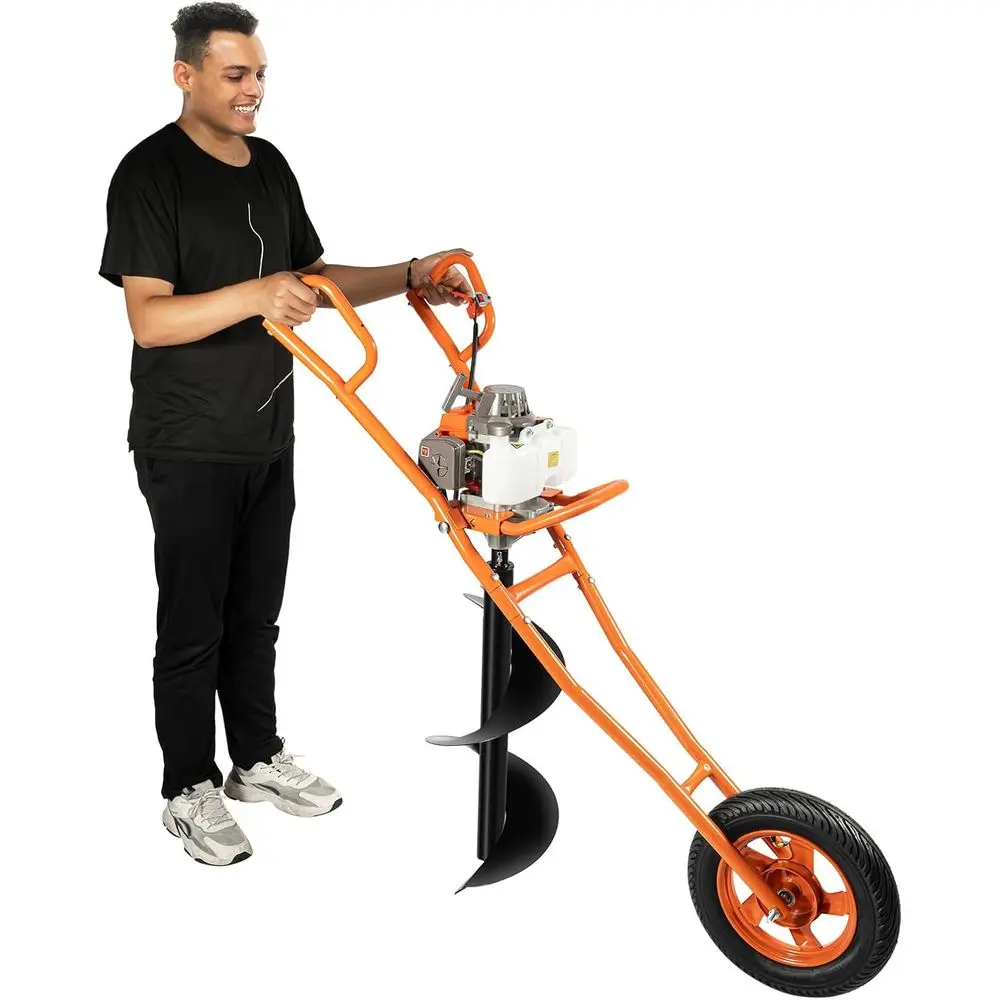 

Газовый шнек мощностью 3 л.с., 2-тактный копач с отверстиями 63 куб.см, тачка с 11 битами для посадки сада и копания газонов