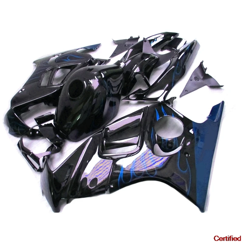 

Blue Flames Black Motorcycle Bodyworks Fairing Kits For Honda CBR600 F3 1997 1998 Fairings Set Cbr600 F3 97 98 06